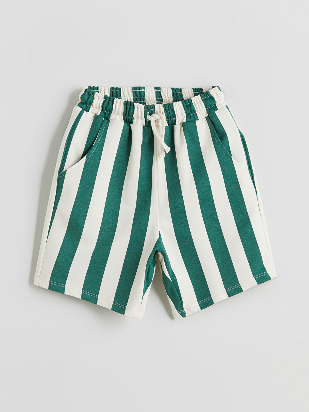 Elasticated Waist Striped Boys' Shorts -S5R161Z1-LFT