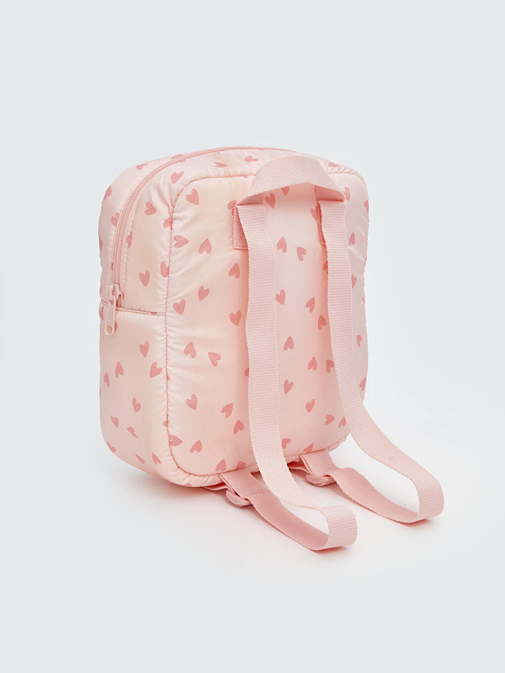 Pembe Kalp Desenli Kız Bebek Sırt Çantası-2