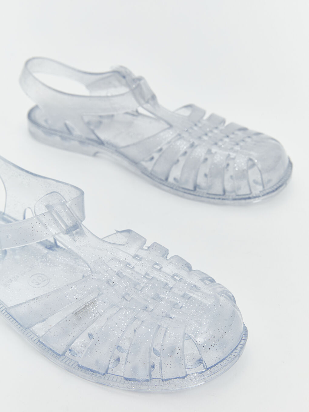 Renksiz Kız Çocuk Plaj Sandaleti-2