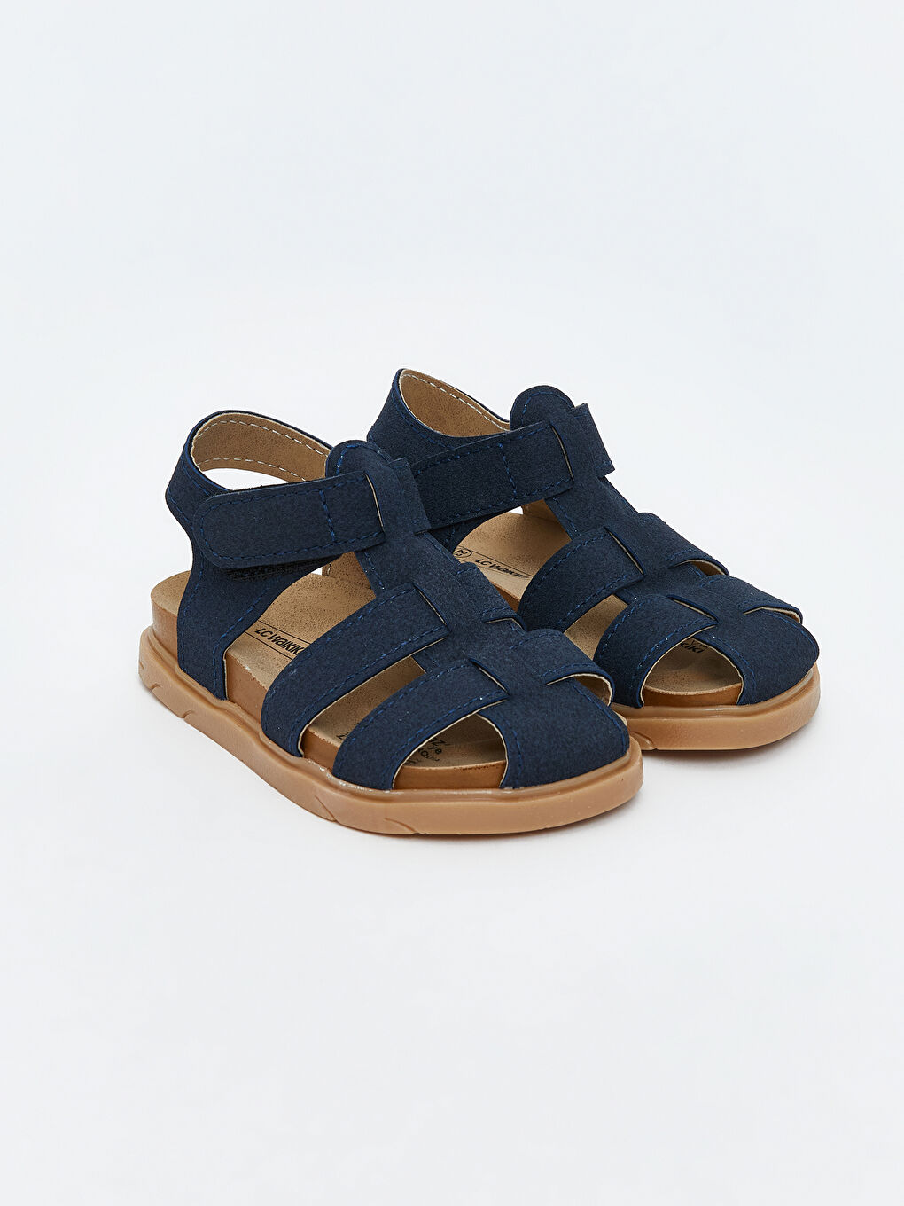 LCW STEPS Suede Look Hook and Loop Closure Baby Boy Sandals -S5R170Z1-CRP