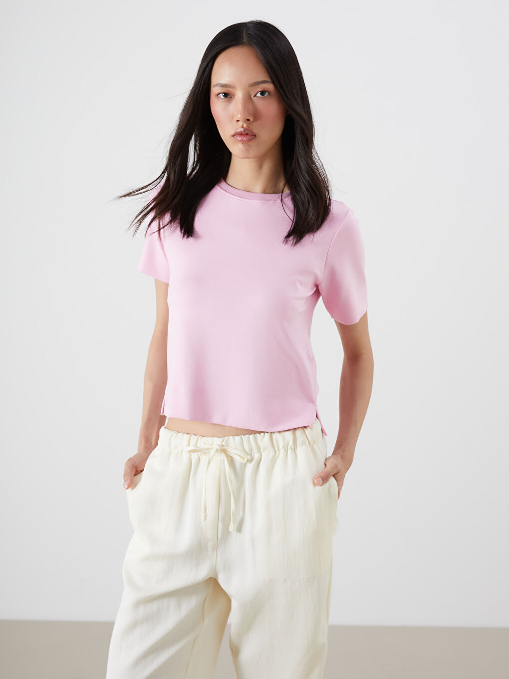 LCW Vision Crew Neck Women's T-Shirt -S5R187Z8-QY8