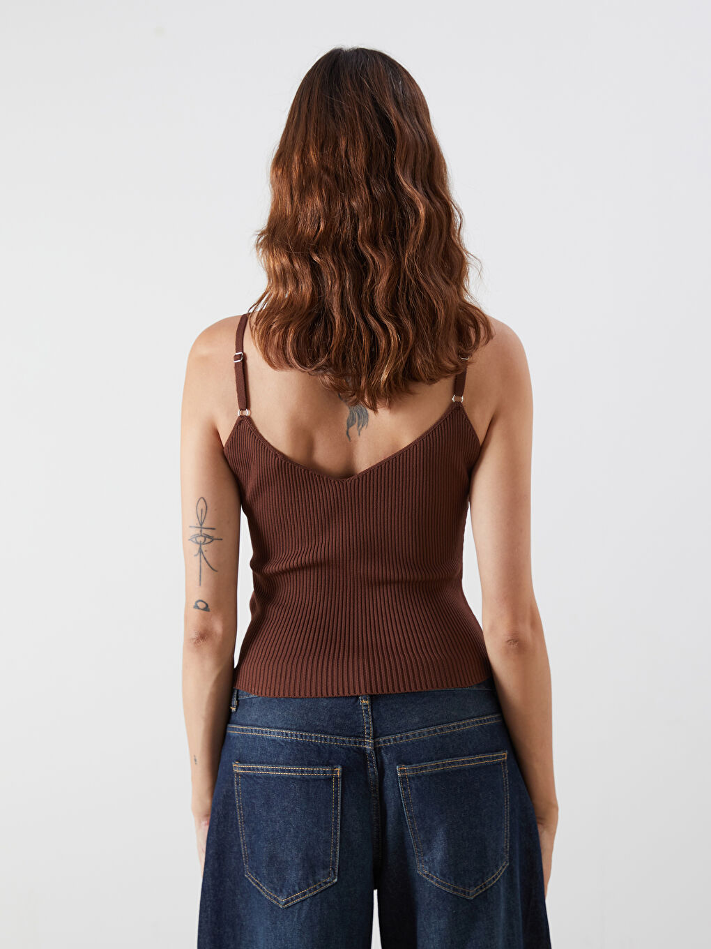 LCW Vision V Neck Women's Knitwear Tank Top -S5R190Z8-DJ7