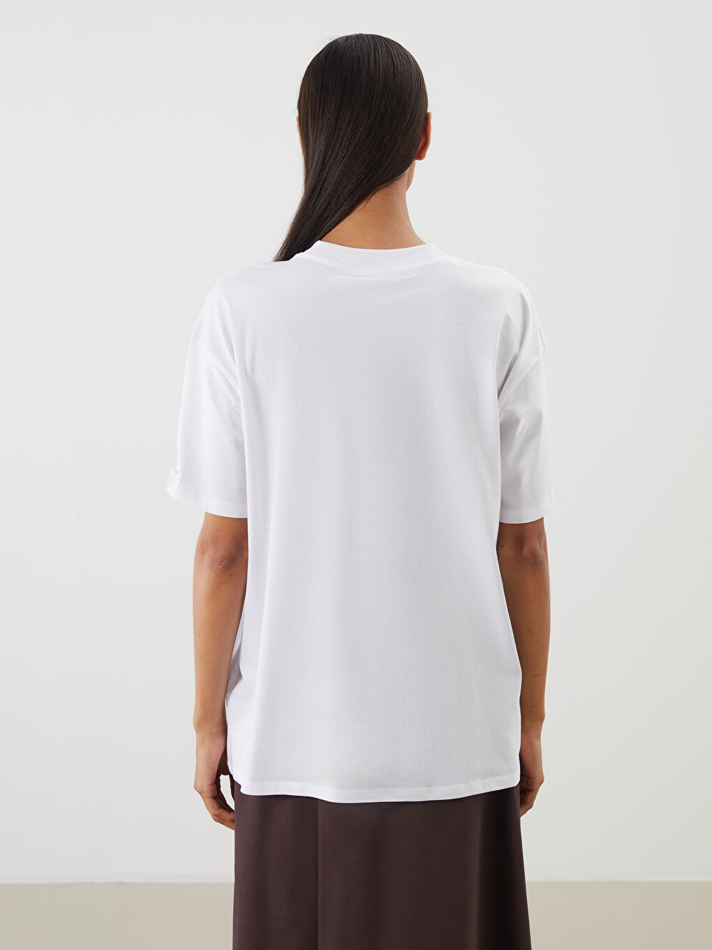 Crew Neck Cherry Printed Women's T-Shirt-3