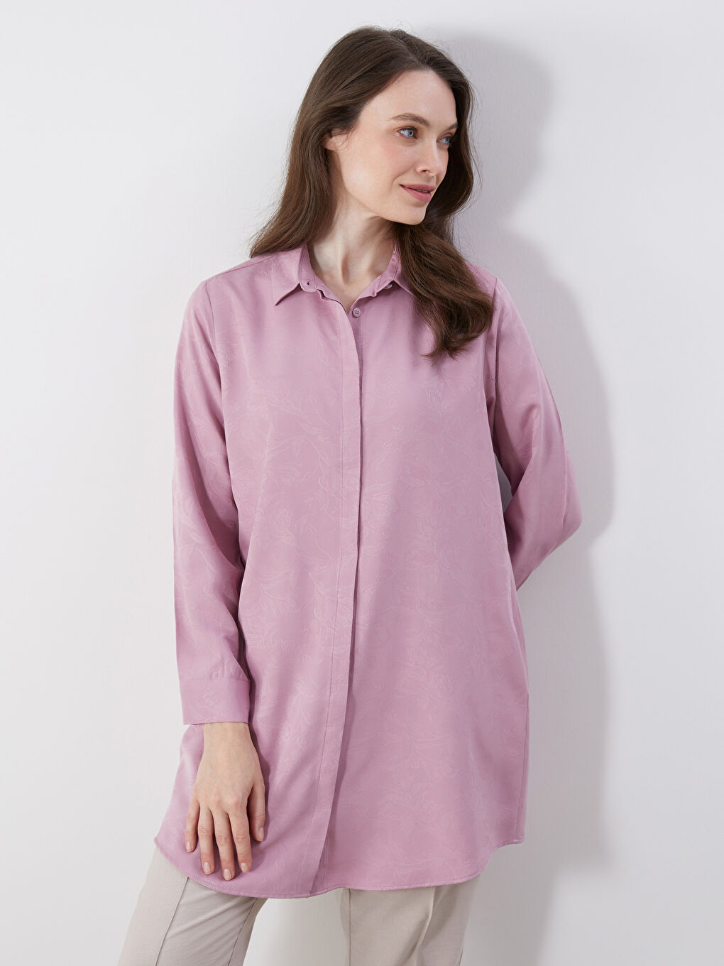 LCW Grace Floral Women's Shirt Tunic -S5R224Z8-CVR