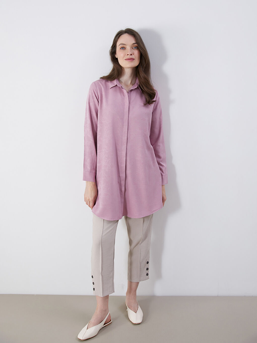 LCW Grace Floral Women's Shirt Tunic -S5R224Z8-CVR