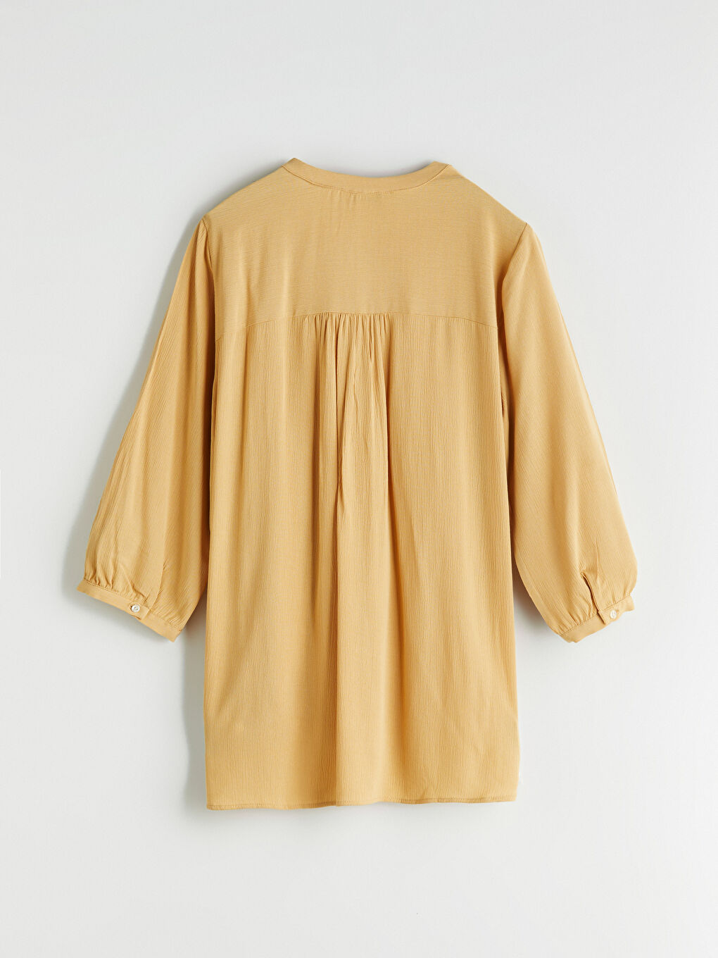 Sarı Kaçık Yaka Çiçek Nakışlı Bluz-5