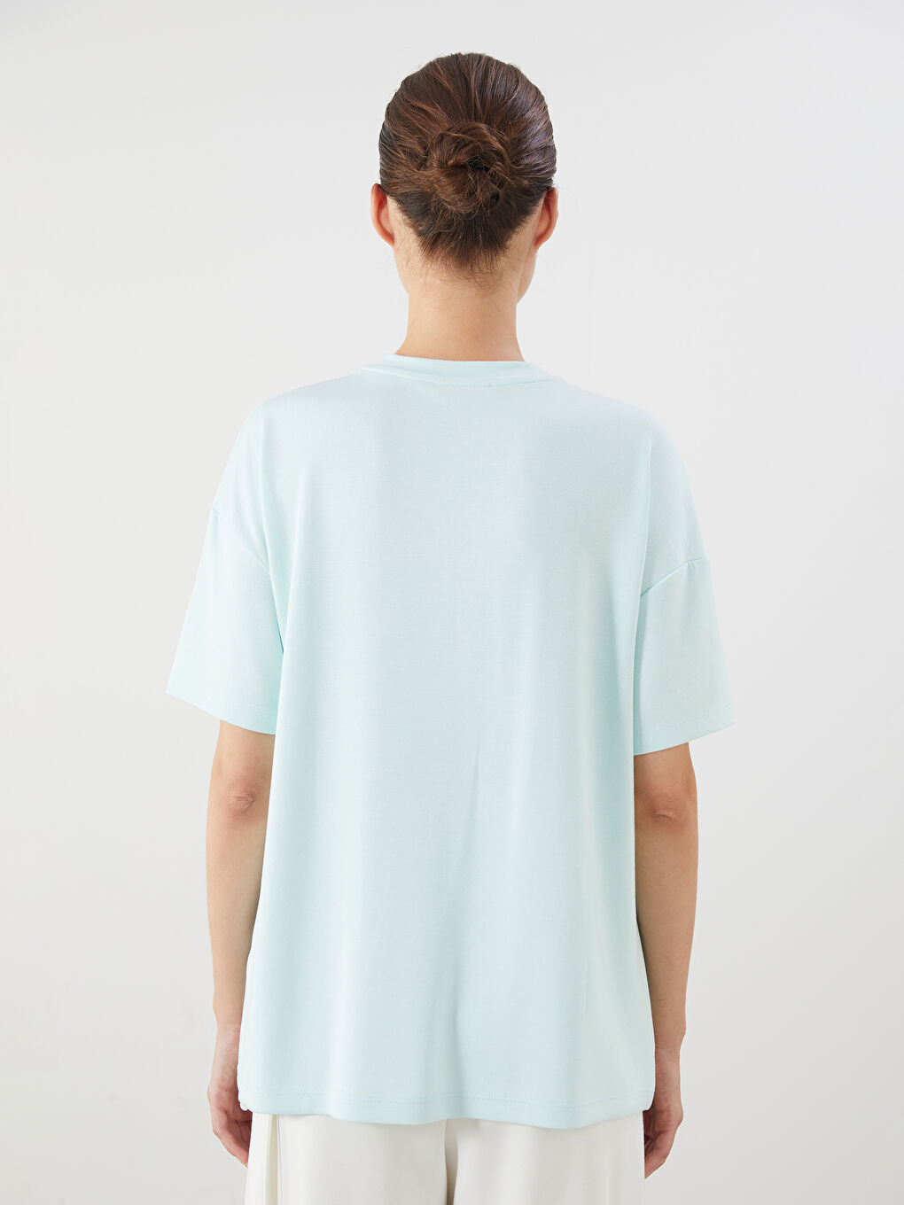 LCW Vision Crew Neck Oversize Women's T-Shirt -S5R228Z8-FQH