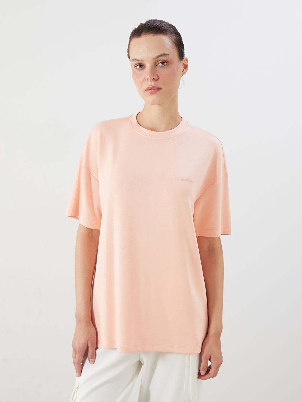 LCW Vision Crew Neck Oversize Women's T-Shirt -S5R228Z8-FZY