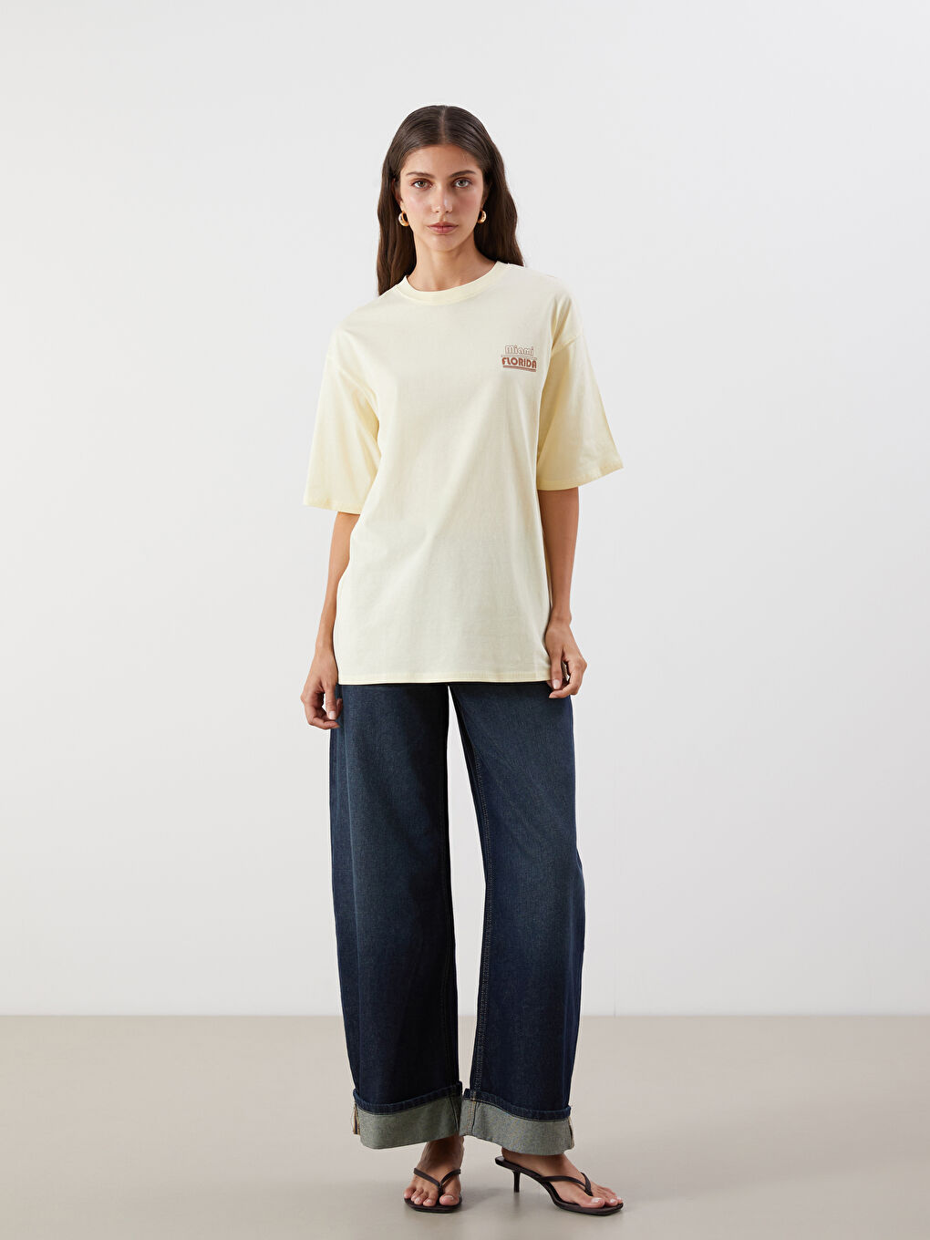LCW Vision Woman YELLOW T-Shirt -S5R244Z8-FDQ