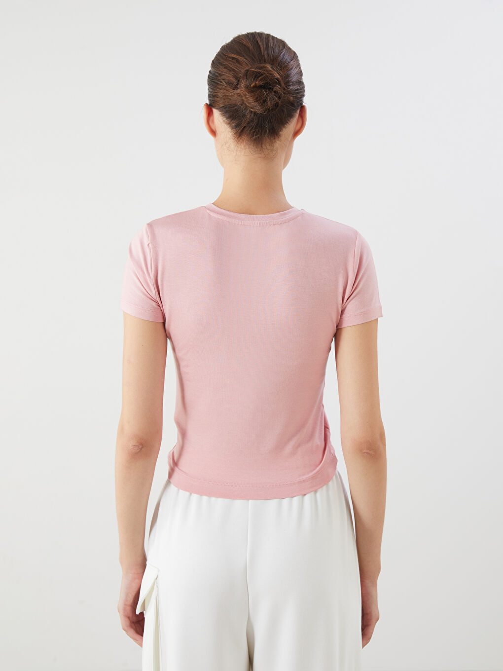 LCW Vision Crew Neck Embroidered Women's T-Shirt -S5R245Z8-FGV