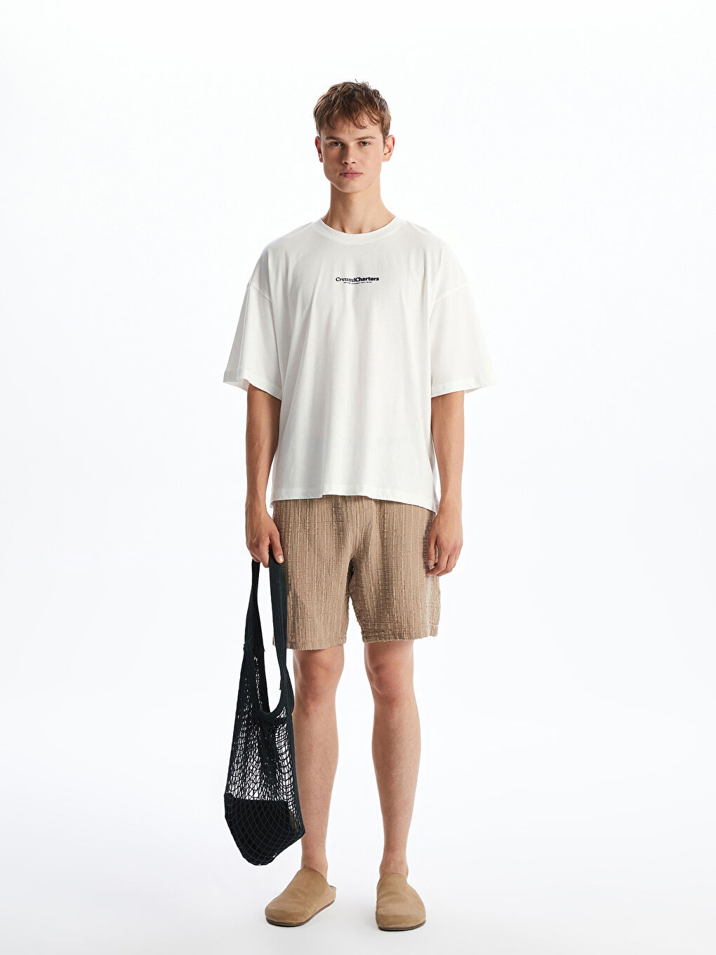 Crew Neck Printed Jersey Men's T-Shirt -S5R248Z8-EEW