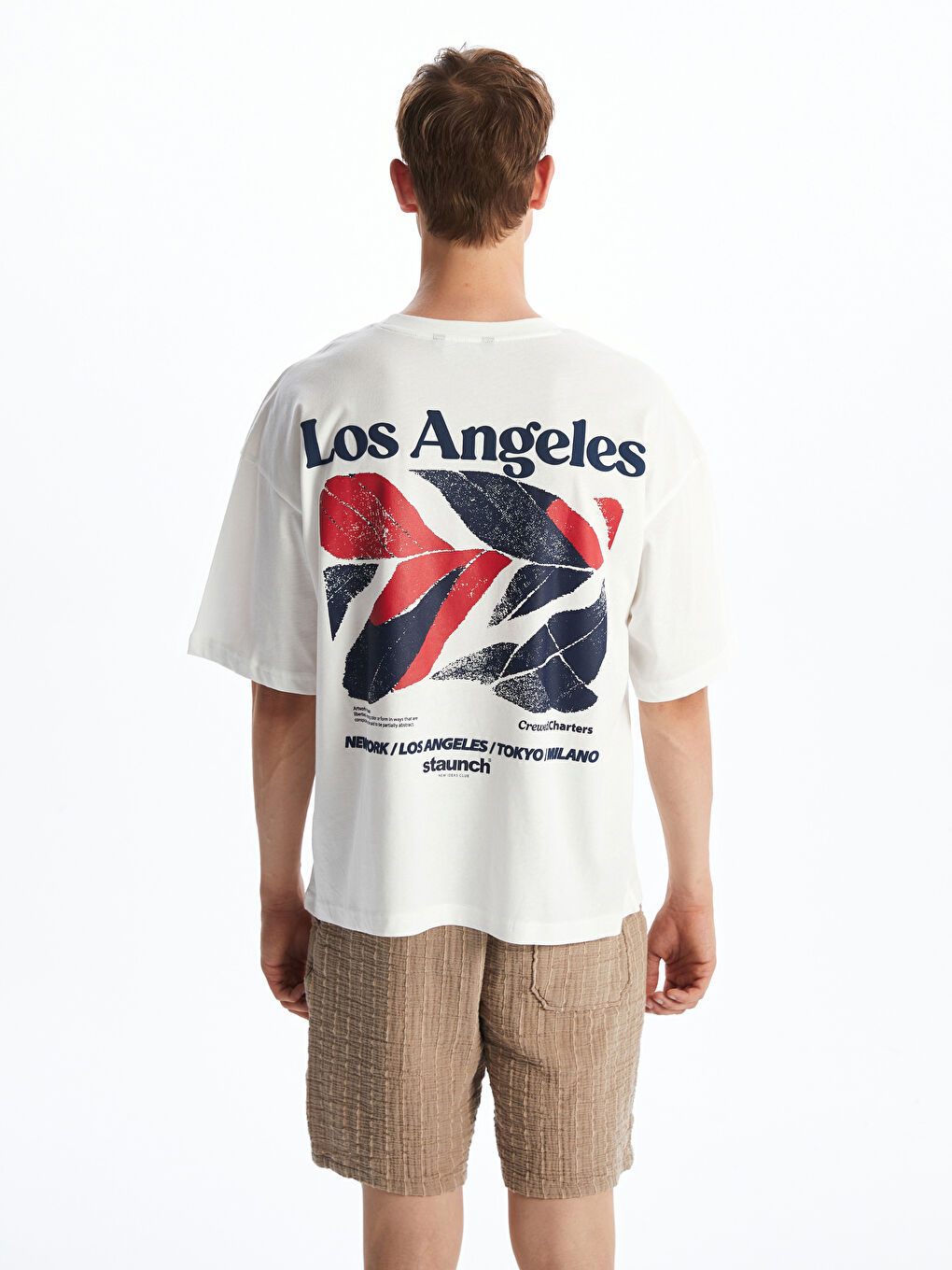 Crew Neck Printed Jersey Men's T-Shirt -S5R248Z8-EEW
