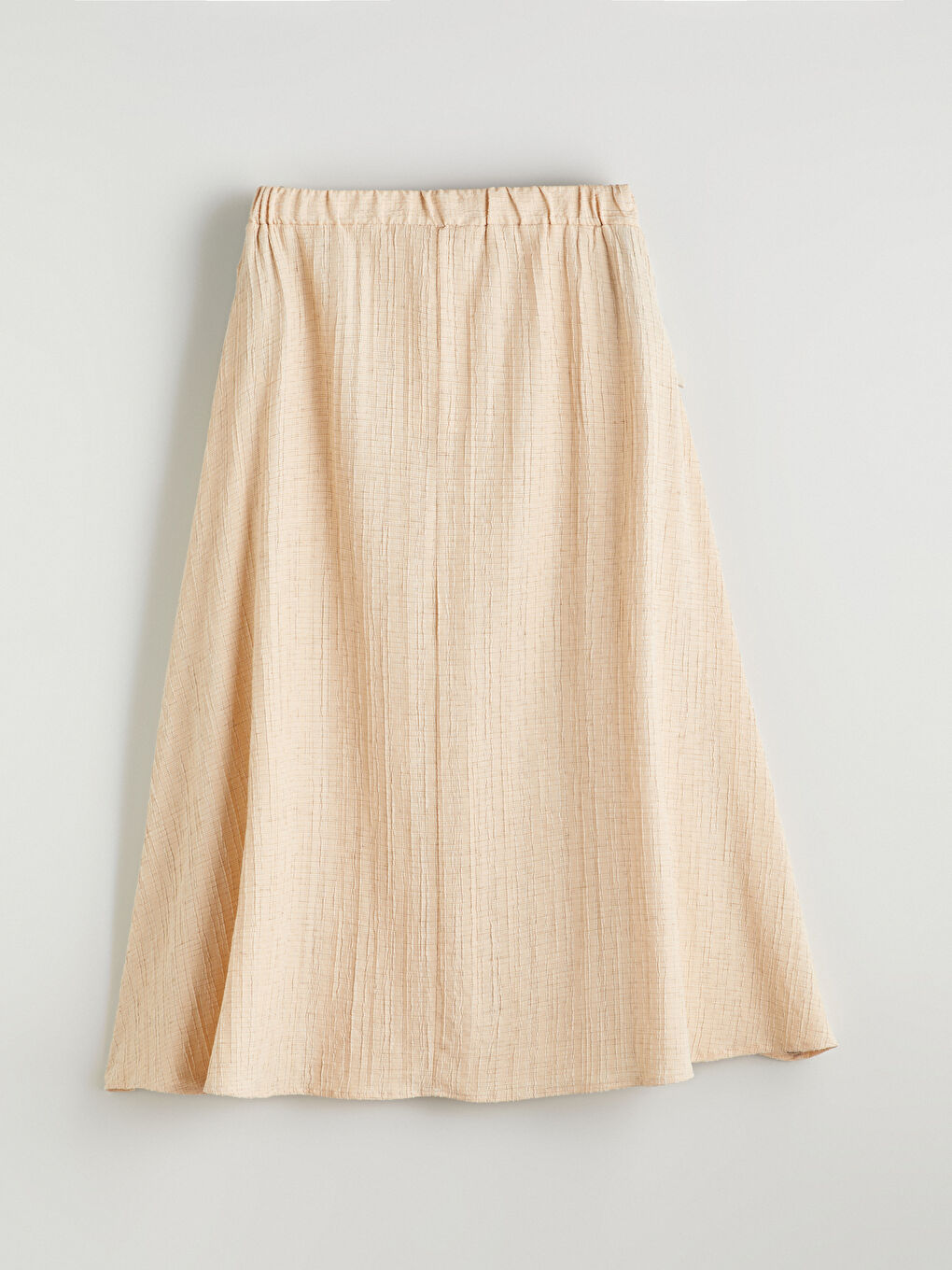 Bej Beli Lastikli Dokulu A Kesim Etek-5