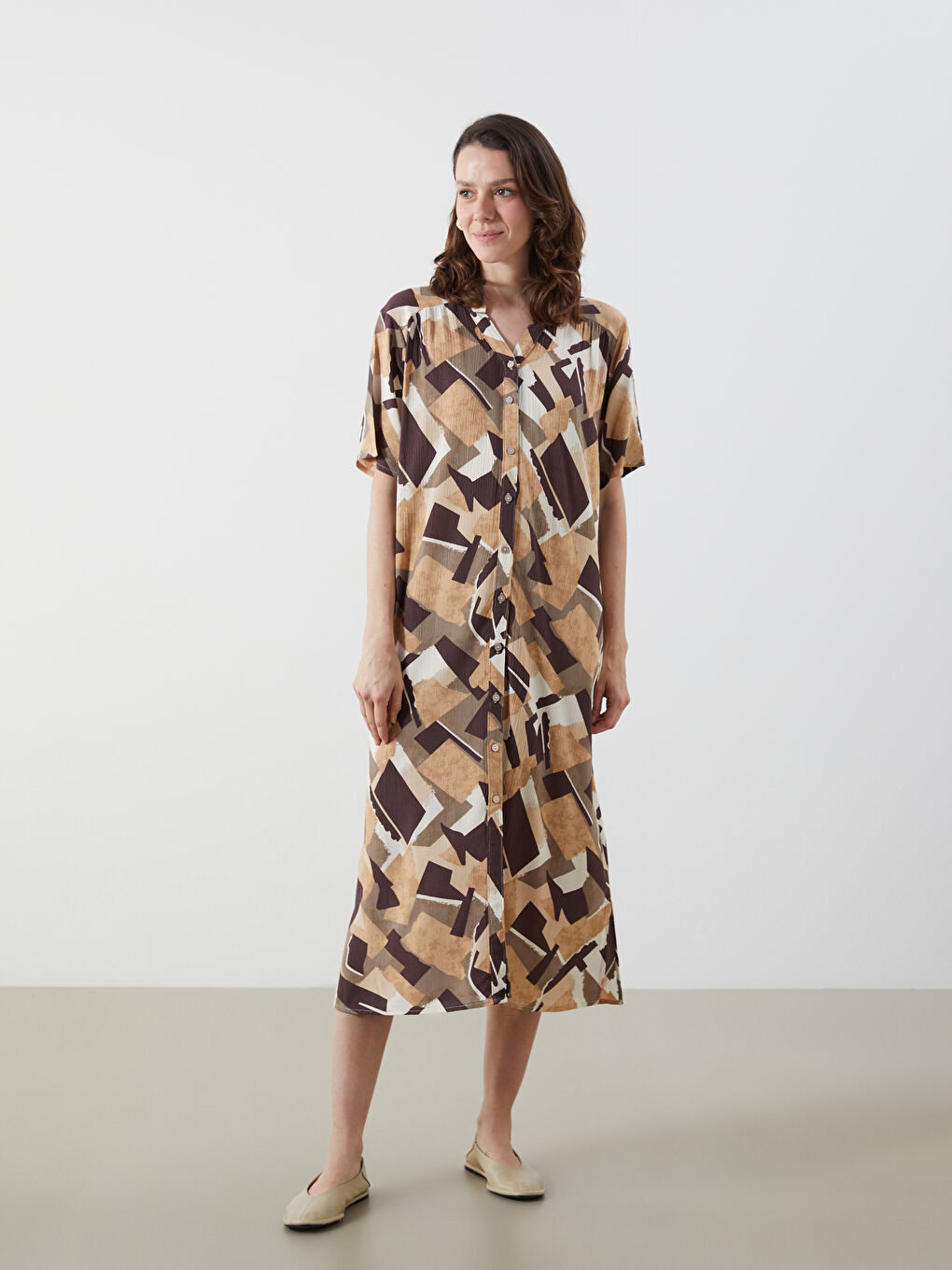 Woman YELLOW Shirt Dress -S5R254Z8-LUG