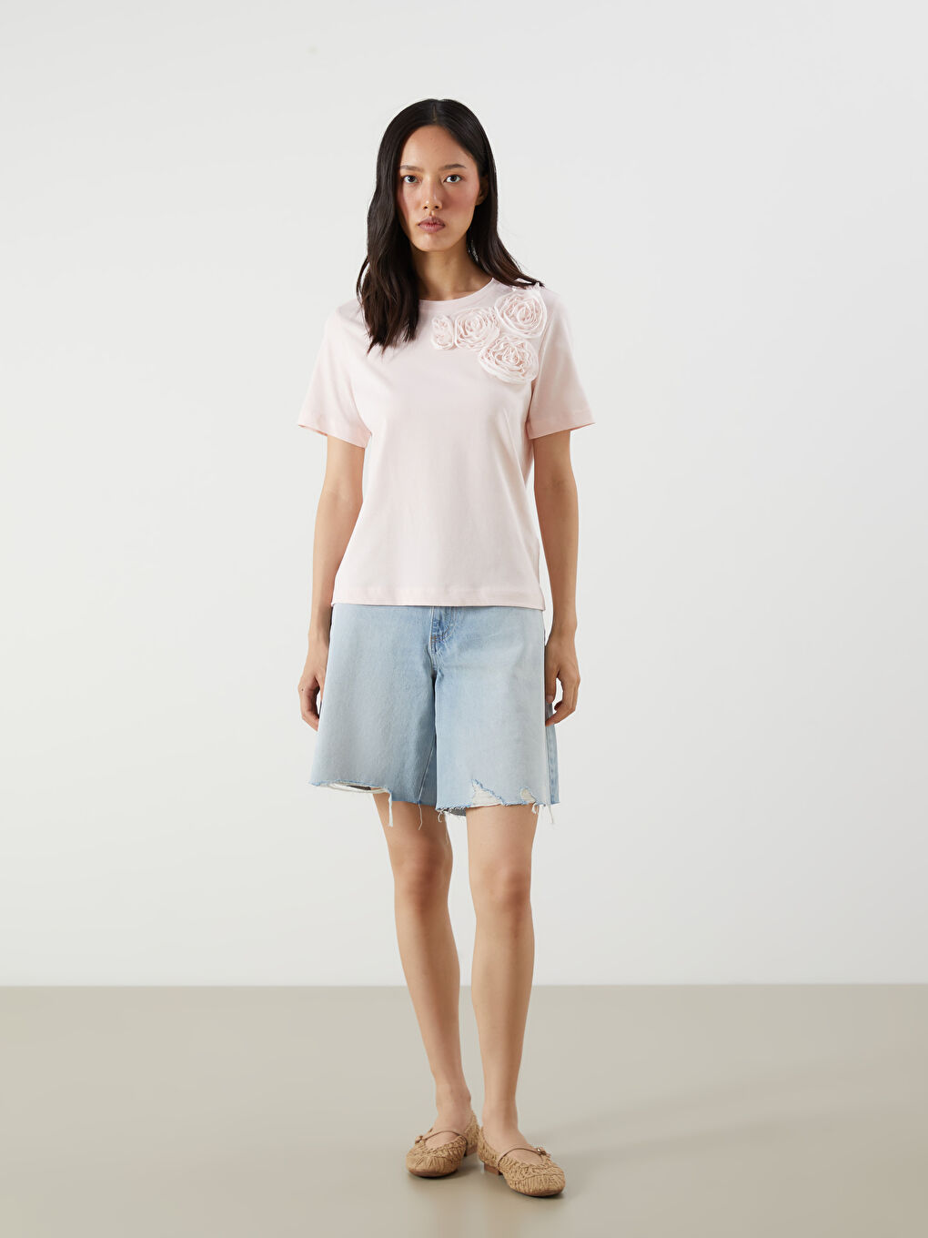 LCW Vision Woman PINK T-Shirt -S5R257Z8-FYX