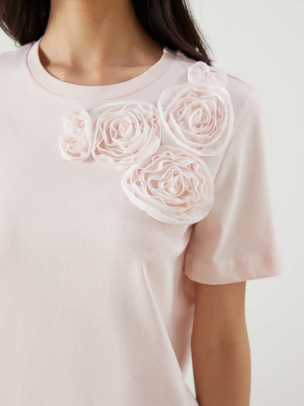 LCW Vision Woman PINK T-Shirt -S5R257Z8-FYX