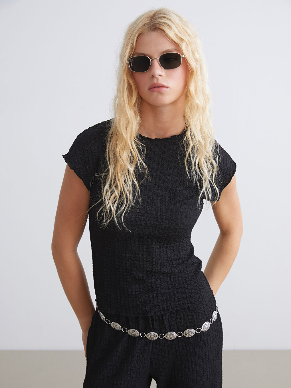 XSIDE Funnel Neck Textured Women's Body -S5R260Z8-CVL