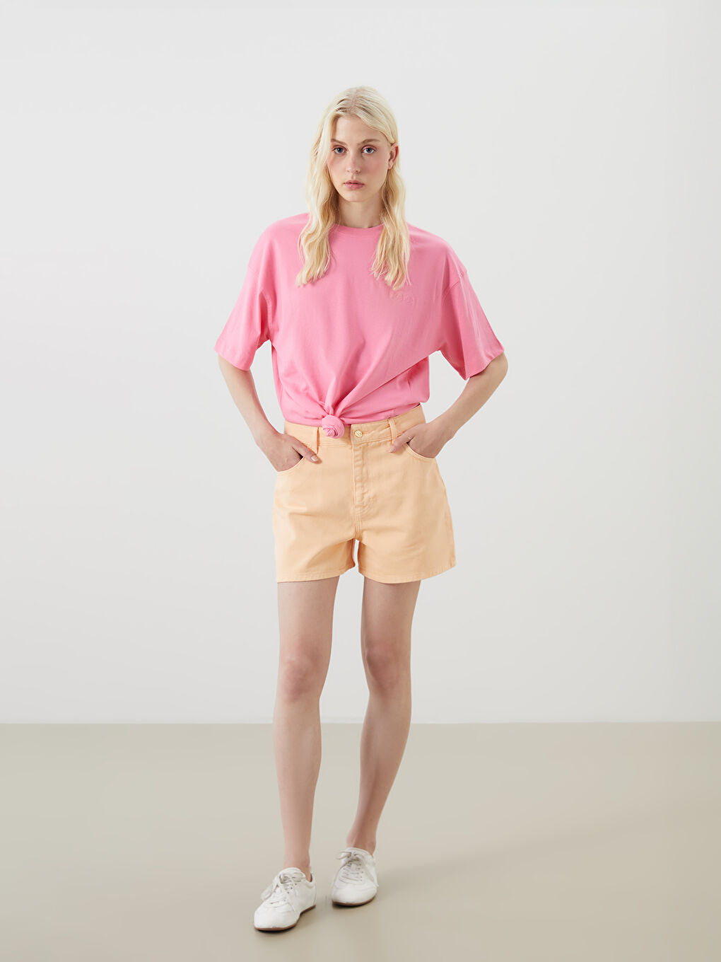 Regular Fit Women's Denim Shorts -S5R263Z8-GA0