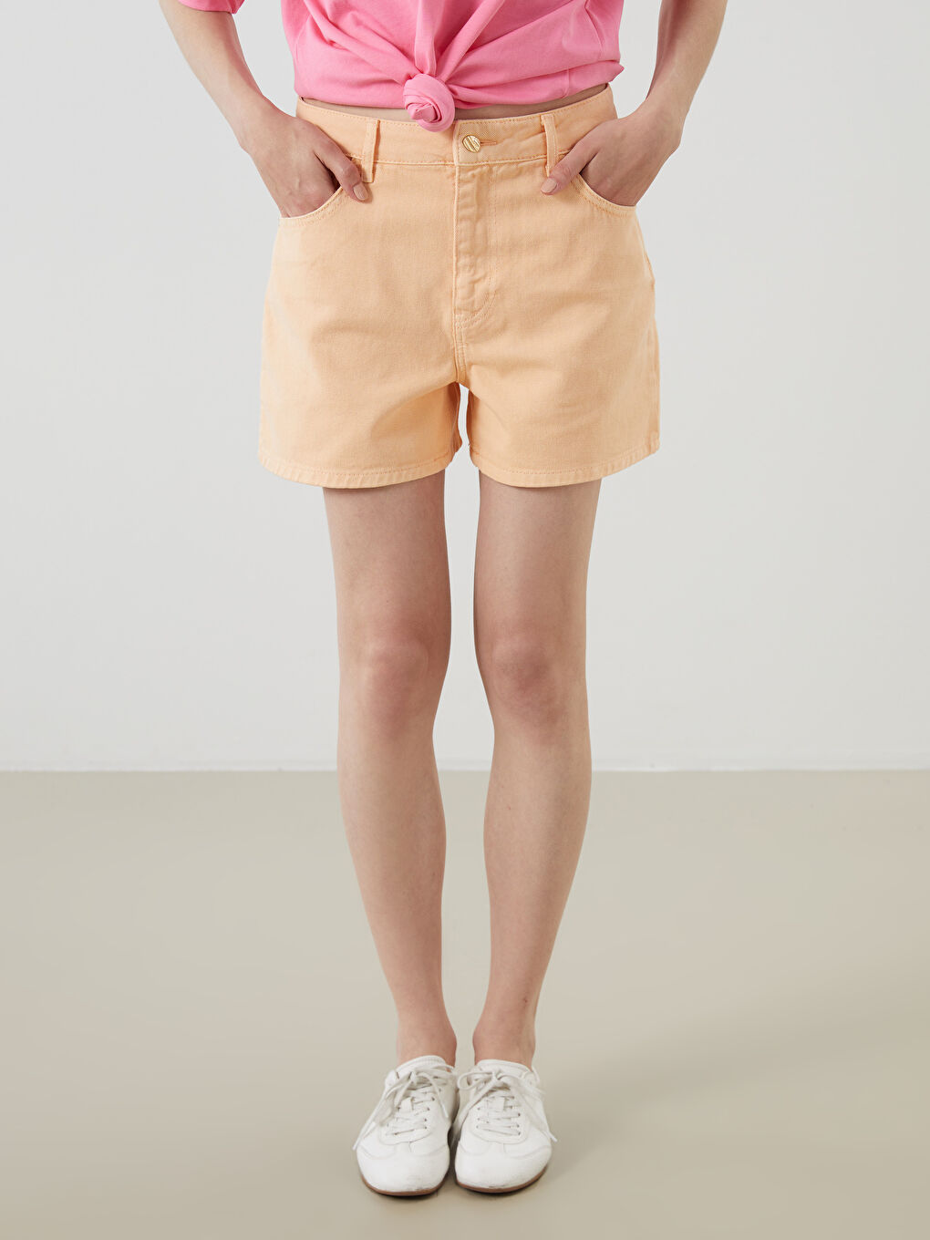 Regular Fit Women's Denim Shorts -S5R263Z8-GA0
