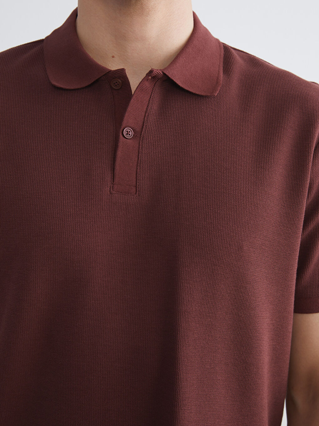 Polo Neck Short Sleeve Men's T-Shirt-2