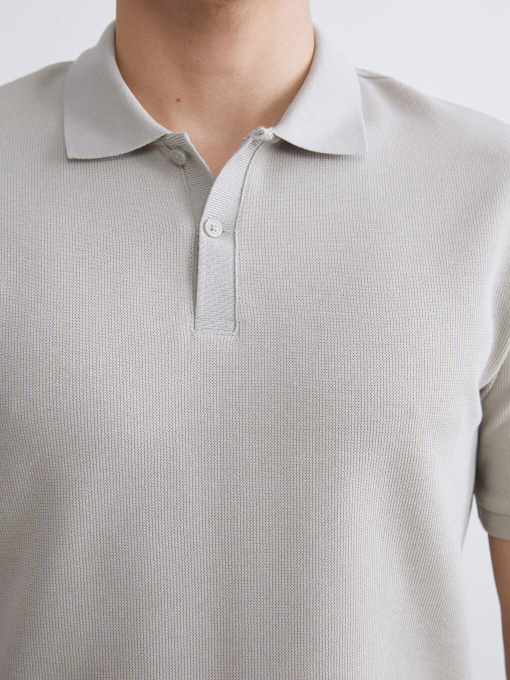 Polo Neck Short Sleeve Men's T-Shirt-2
