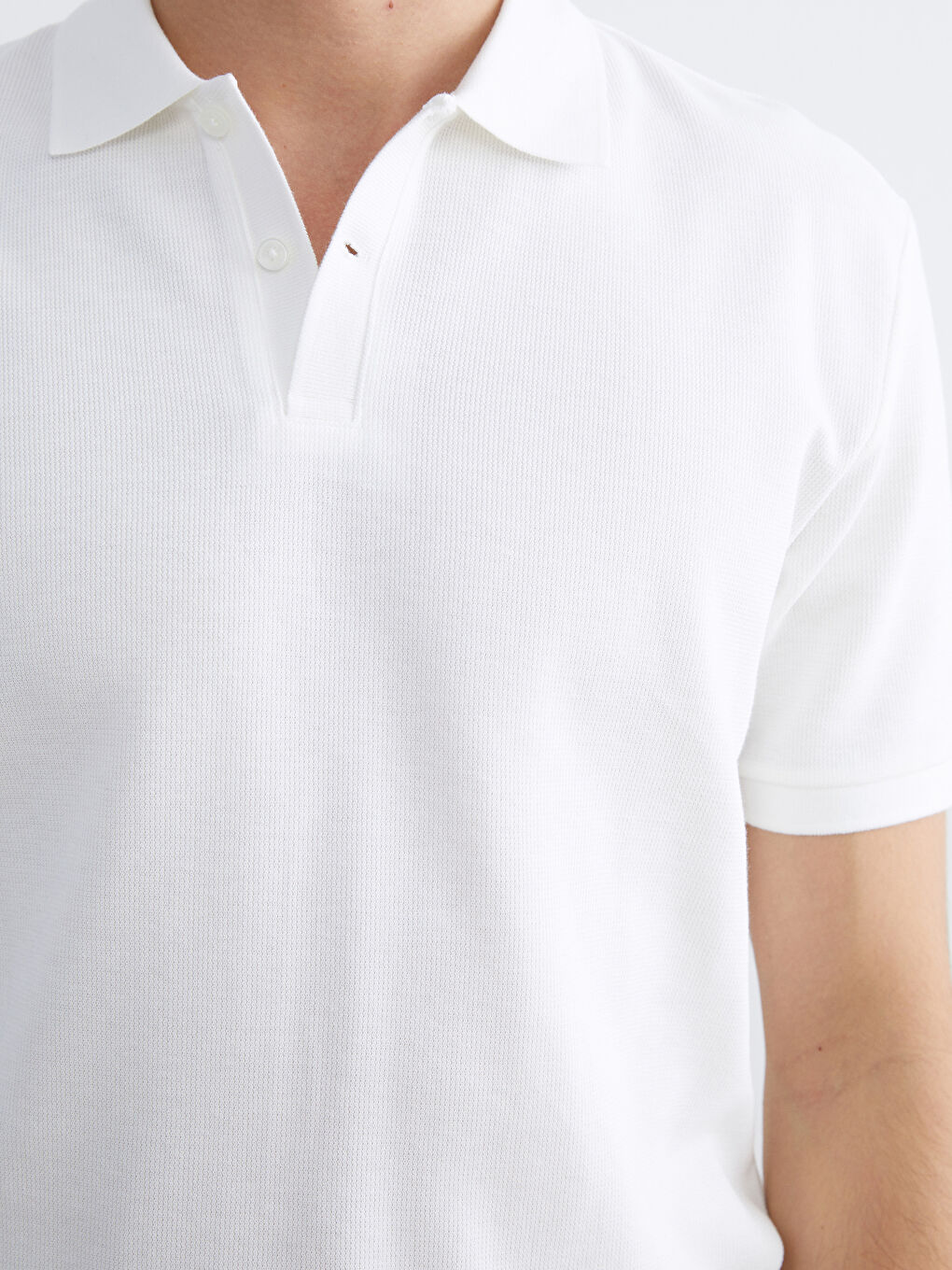 Polo Neck Short Sleeve Men's T-Shirt-2
