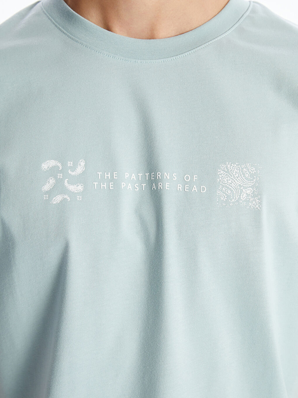 Crew Neck Printed Jersey Men's T-Shirt -S5R285Z8-G3L