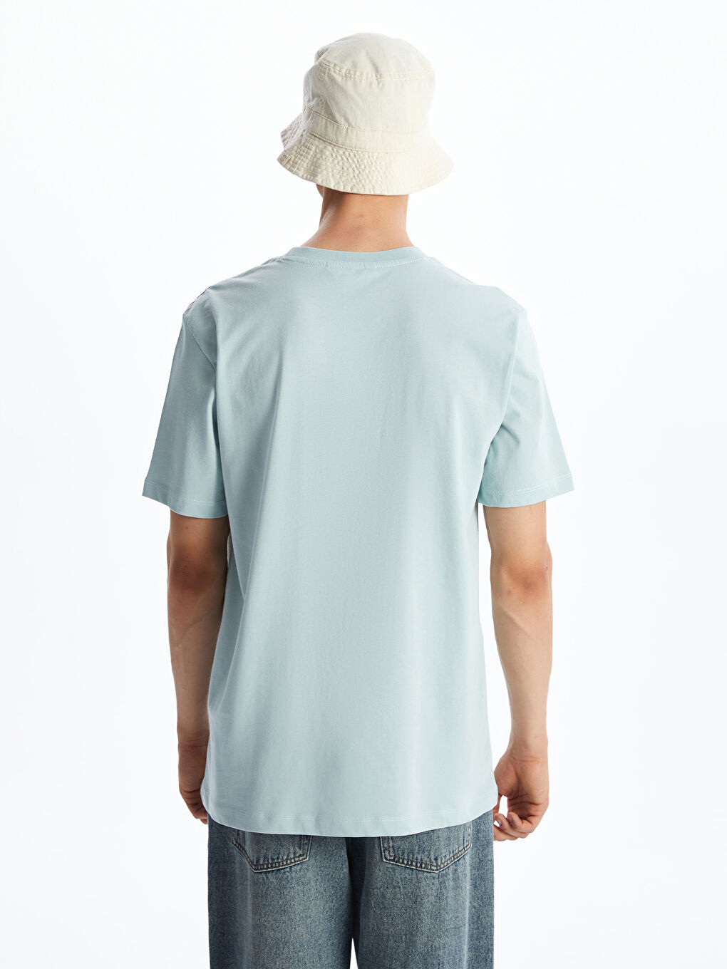 Crew Neck Printed Jersey Men's T-Shirt -S5R285Z8-G3L