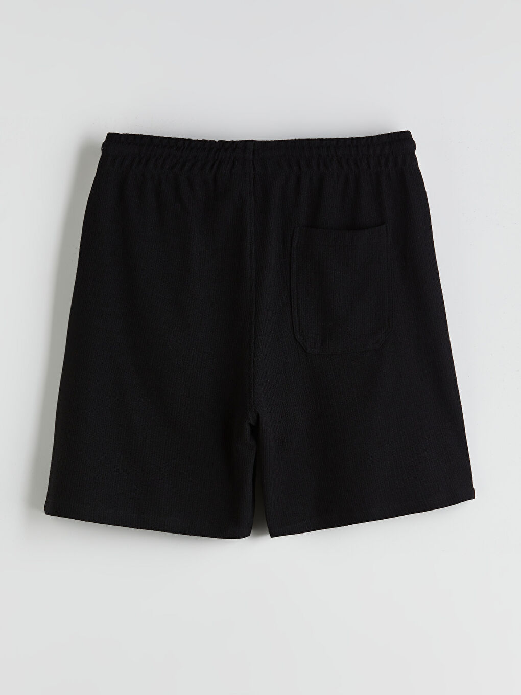 Siyah Standart Kalıp Erkek Şort-5