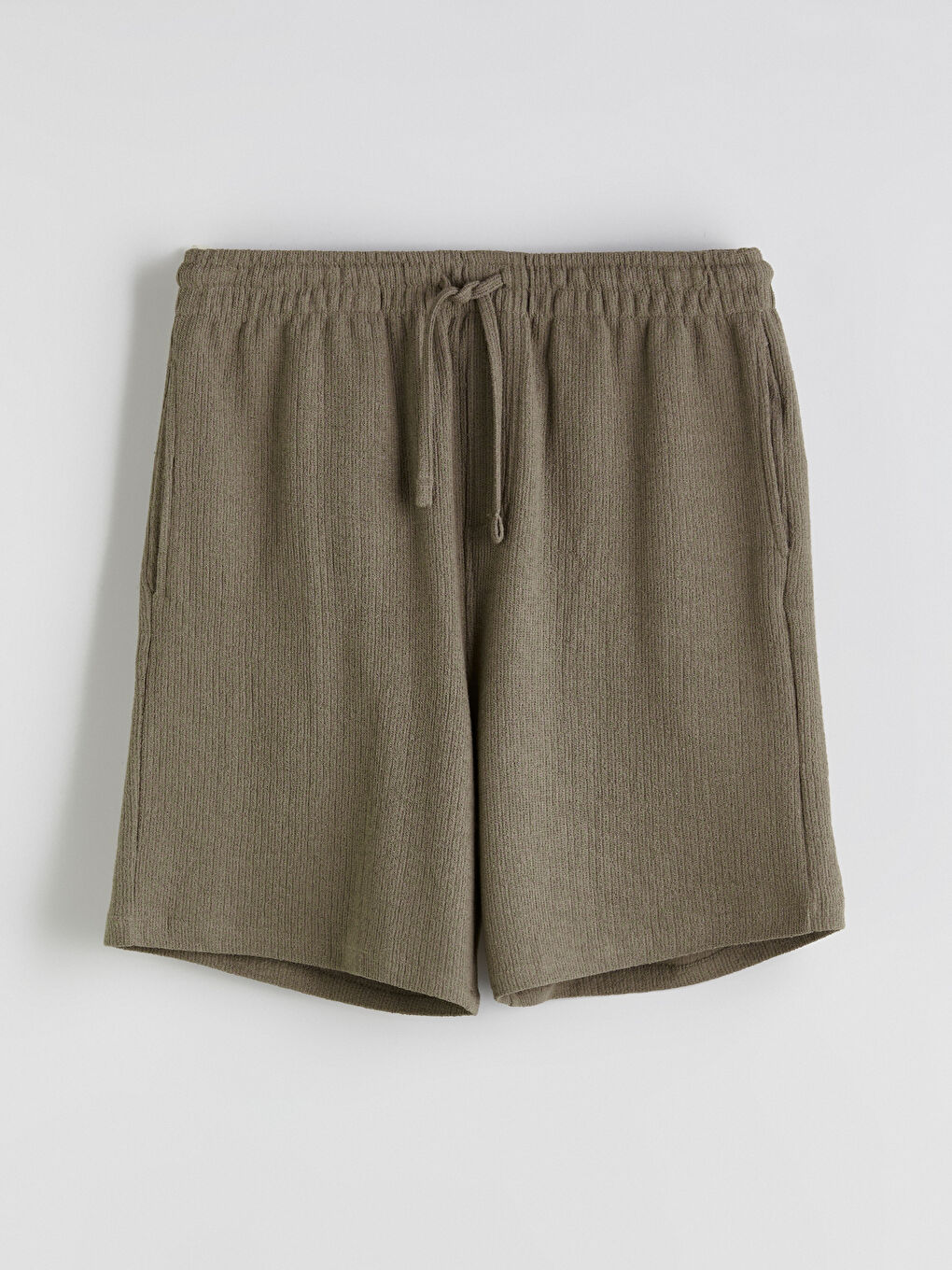 Kahverengi Standart Kalıp Erkek Şort-4