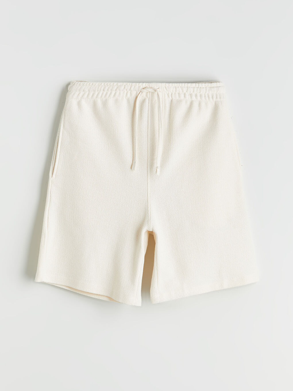 Bej Standart Kalıp Erkek Şort-4