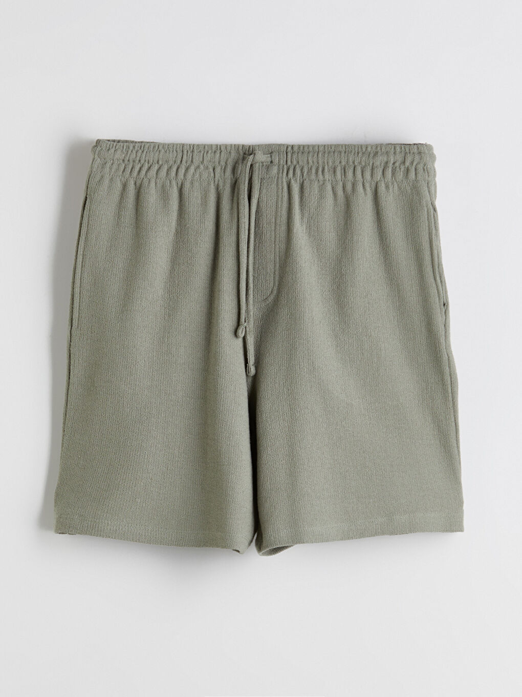 Haki Standart Kalıp Erkek Şort-4