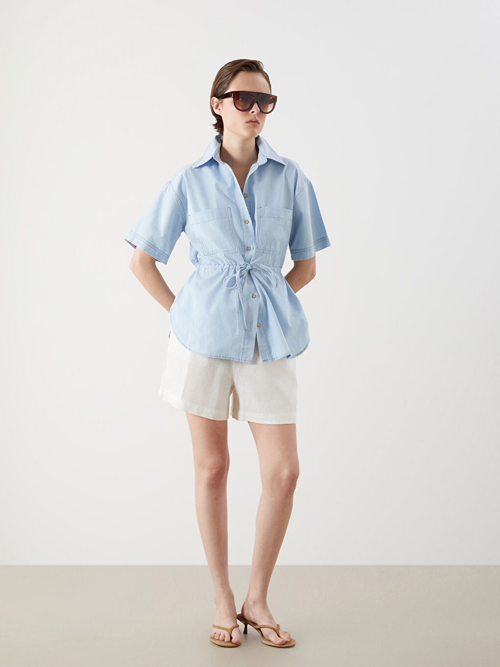 LCW Vision Woman INDIGO Denim Shirt -S5R299Z8-311