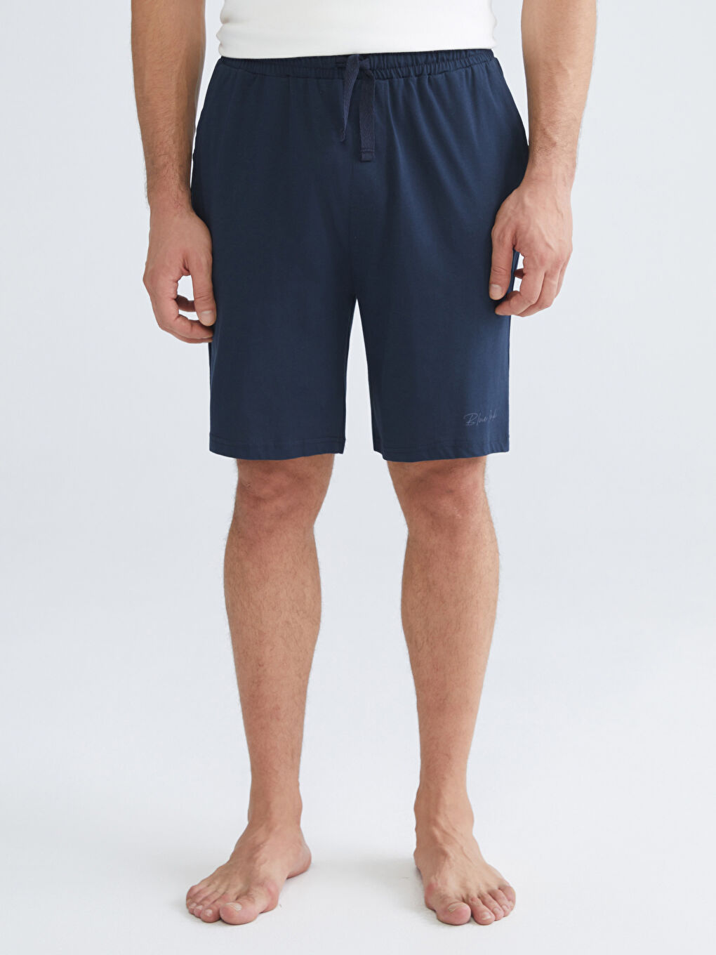 شورت بيجامة رجالي سليم فيت قطعتين-4