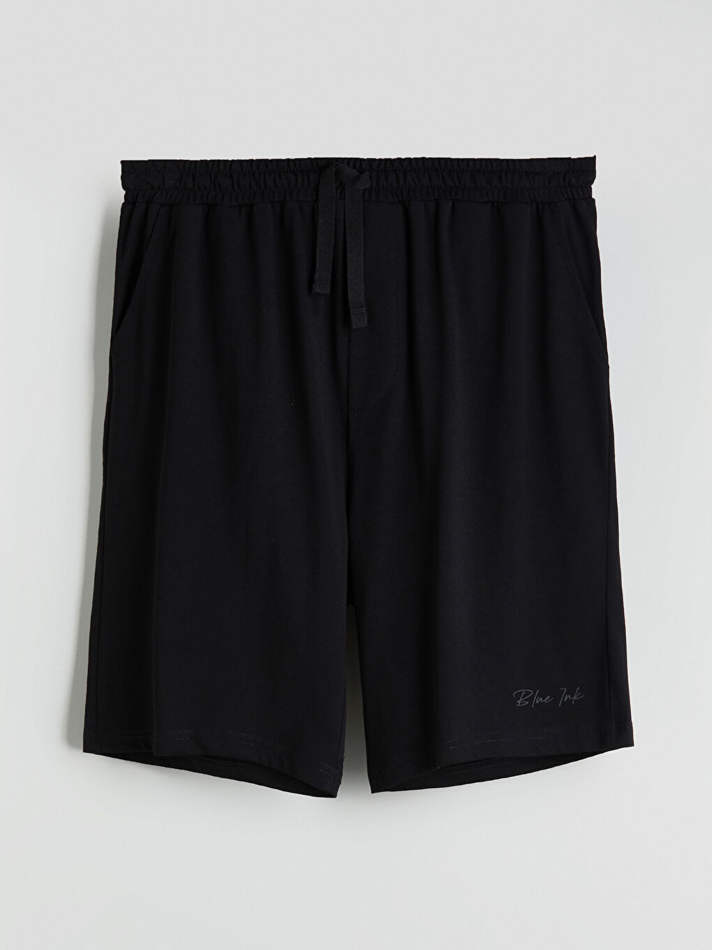 Siyah Slim Fit Erkek Pijama Alt Şort 2'li-8