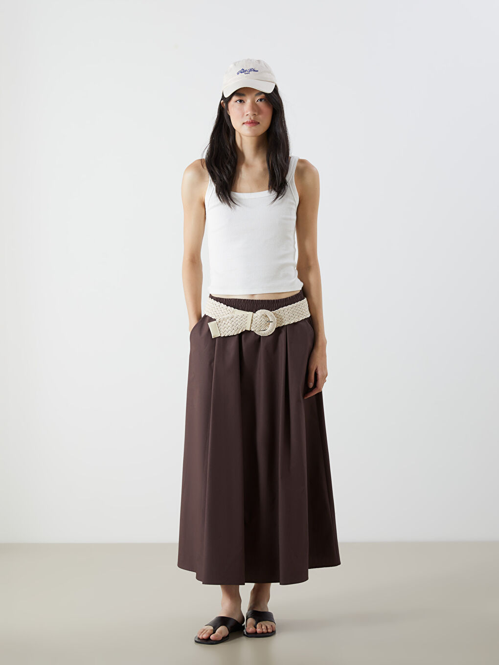 Elasticated Waist Skirt -S5R332Z8-D2N