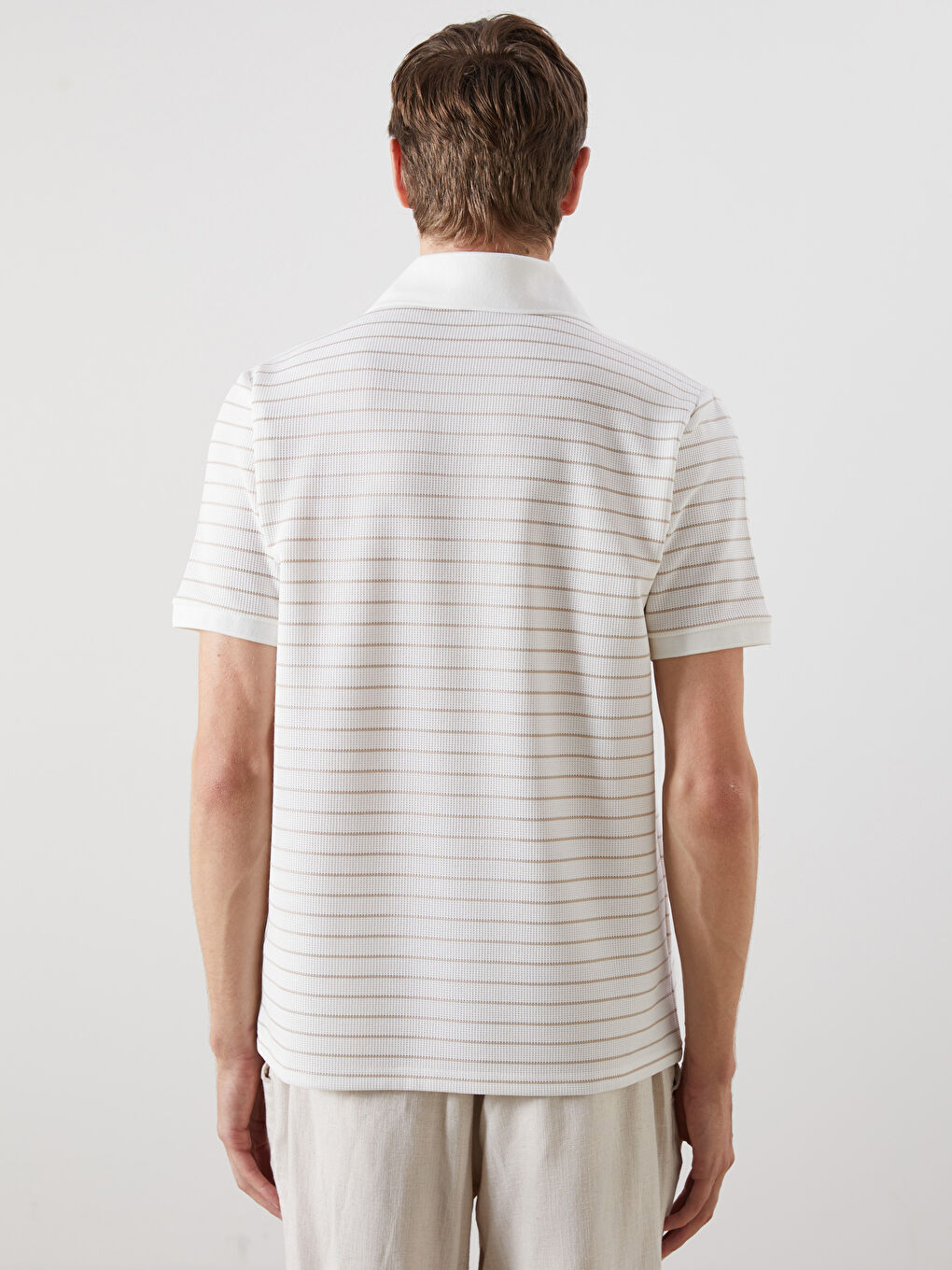 SOUTHBLUE Polo Neck Striped Men's T-Shirt -S5R336Z8-ELZ