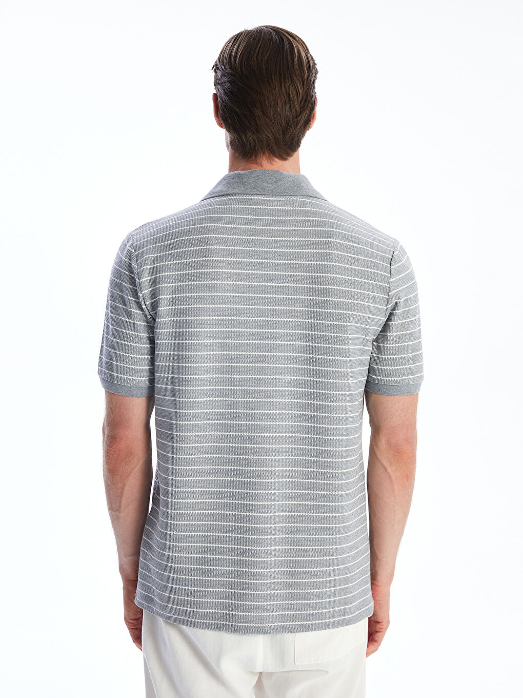 SOUTHBLUE Polo Neck Striped Men's T-Shirt -S5R336Z8-LAL