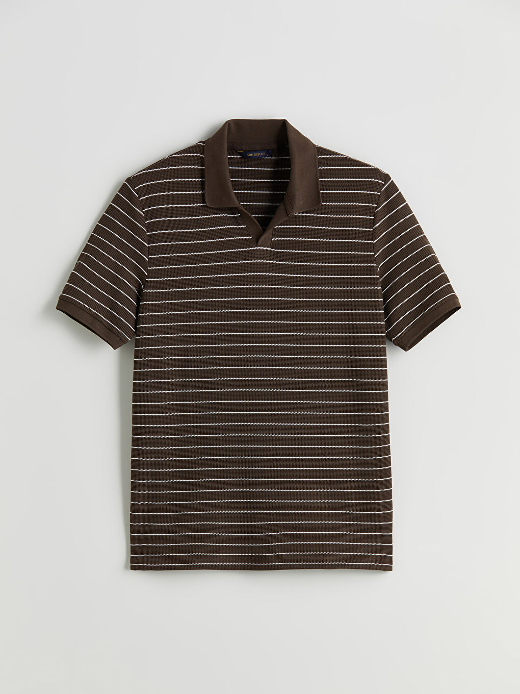 SOUTHBLUE Polo Neck Striped Men's T-Shirt -S5R336Z8-ZMQ