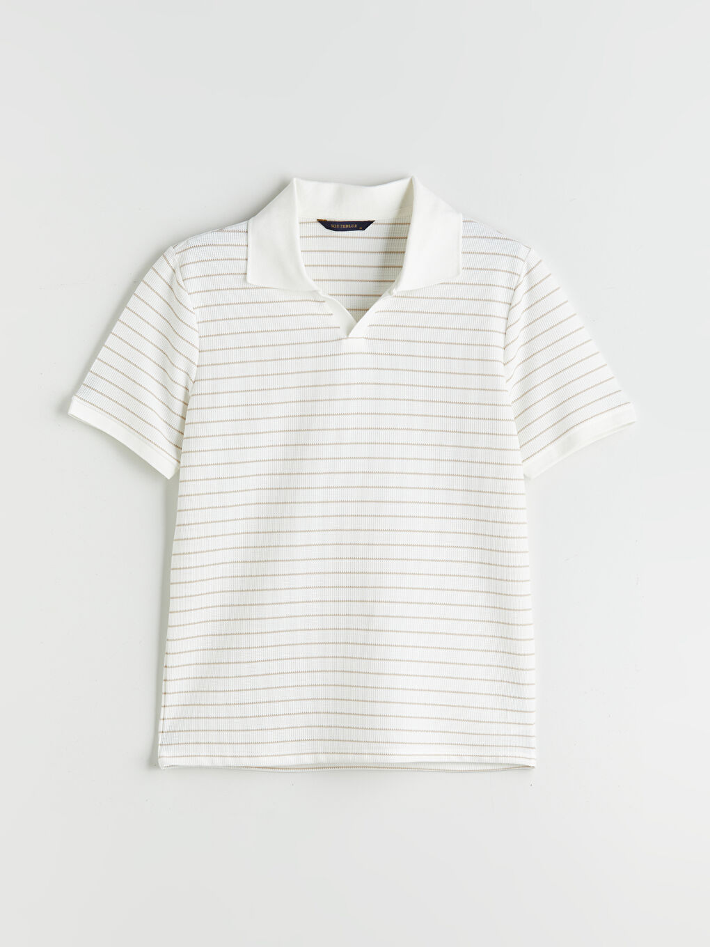 SOUTHBLUE Polo Neck Striped Men's T-Shirt -S5R336Z8-ELZ