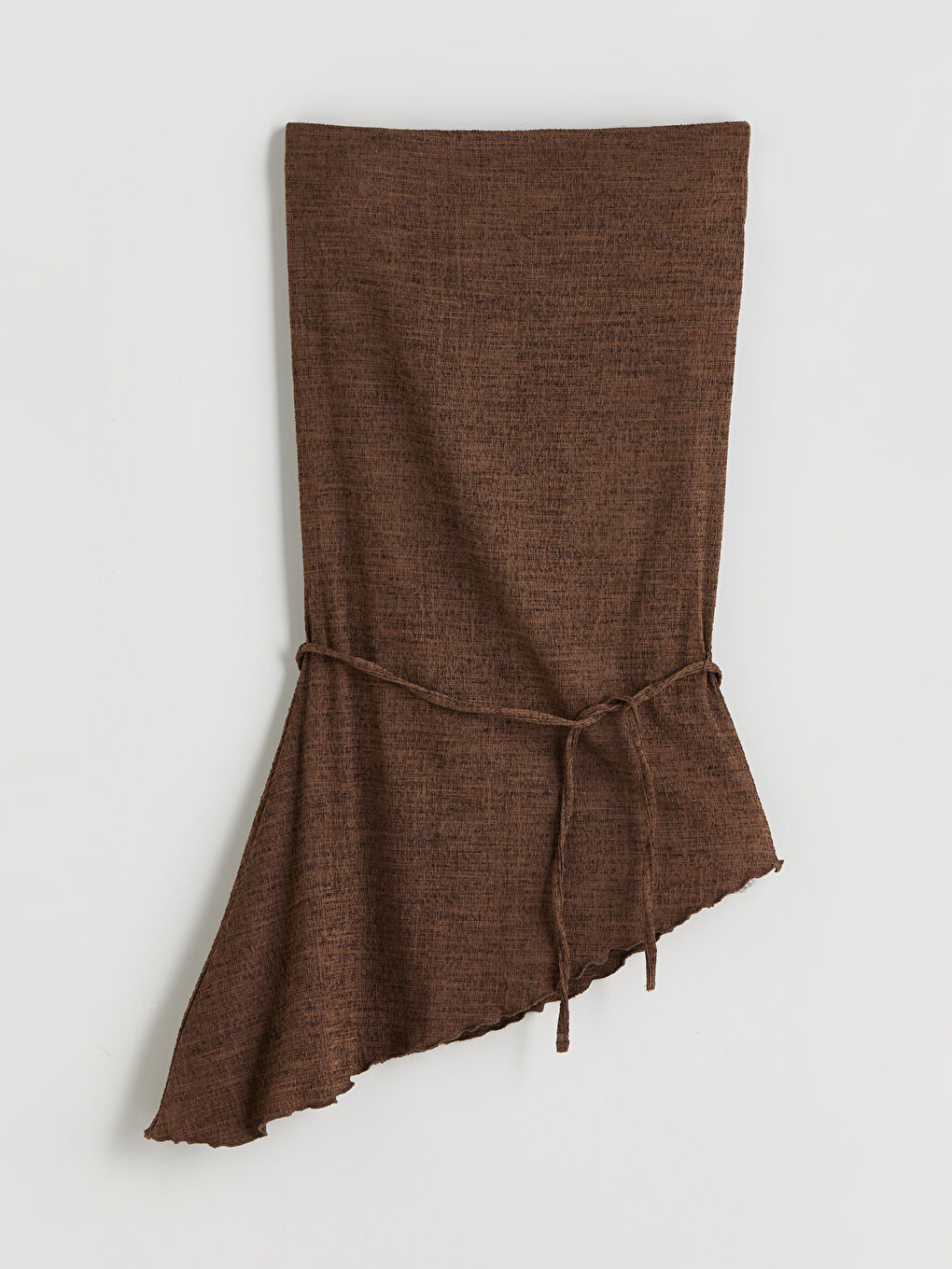 Kahverengi Halter Yaka Dokulu Sırtı Pencereli Bluz-9