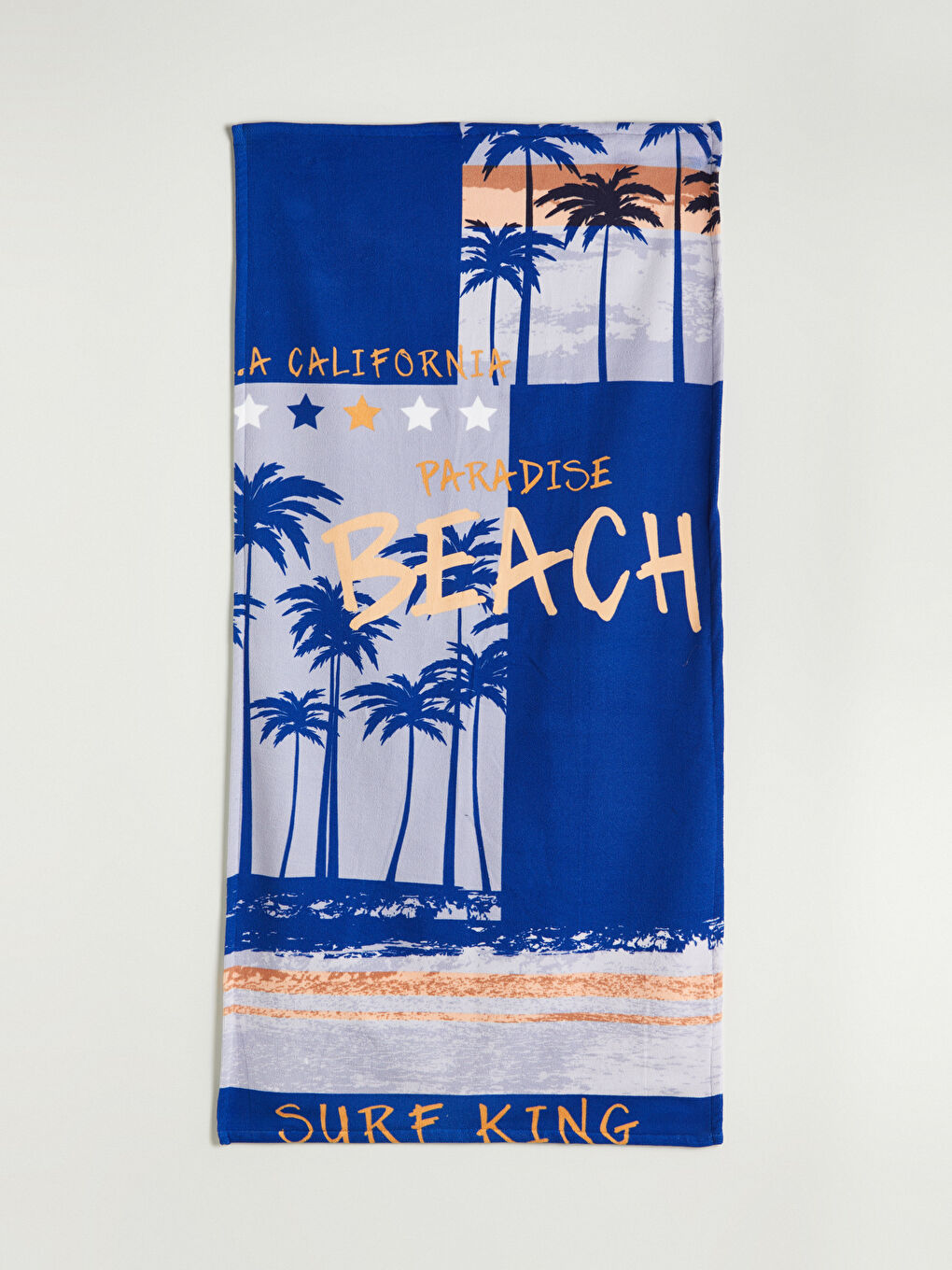 Lacivert Baskılı Erkek Plaj Havlusu 70x150 cm