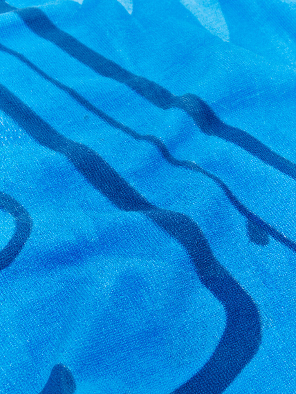 Mavi Baskılı Erkek Plaj Havlusu 70x150 cm-2