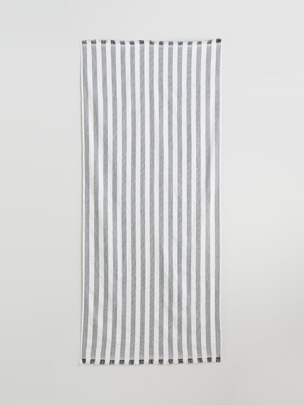 Gri Çizgili Plaj Havlusu 90x160 cm-2