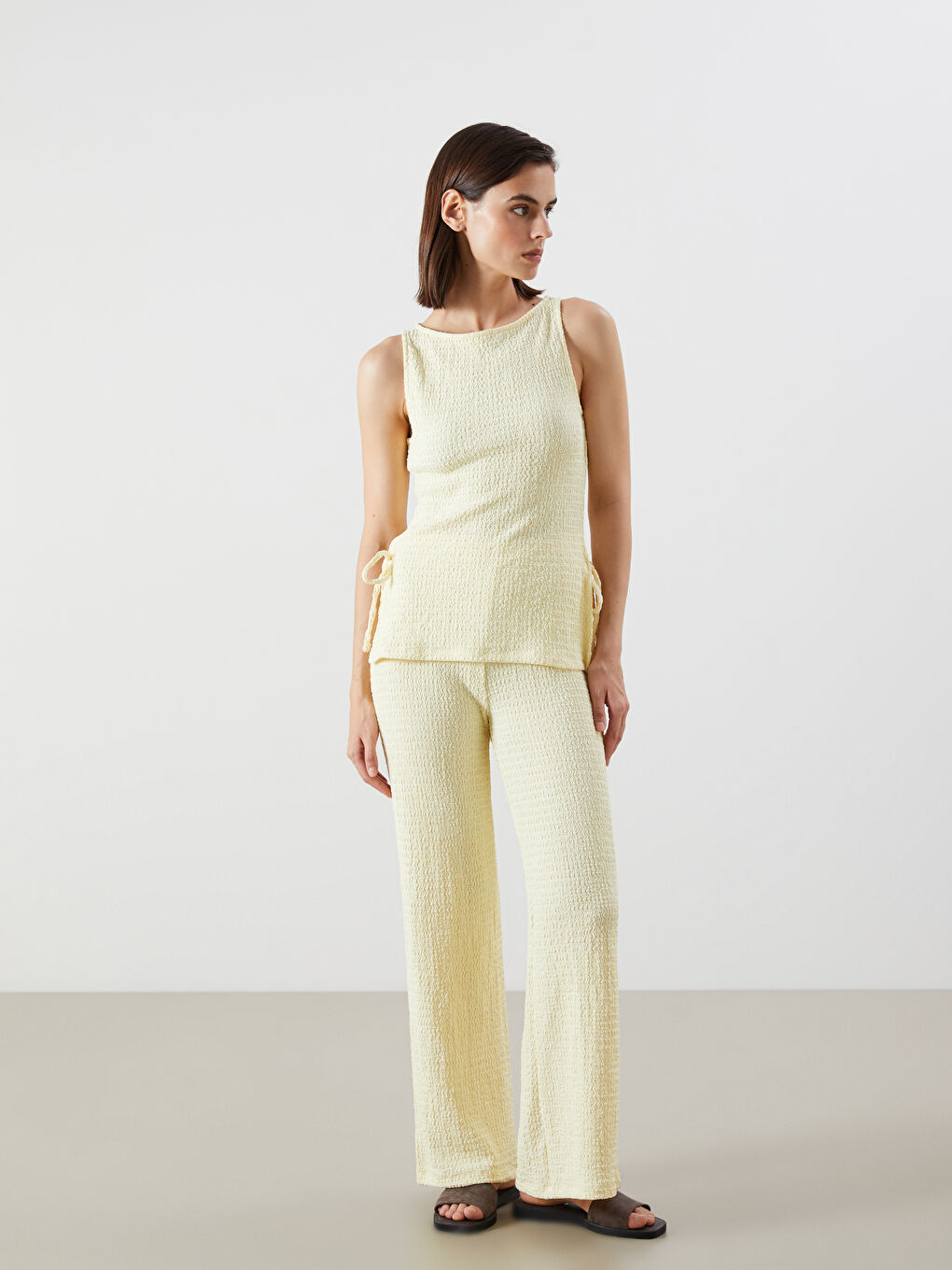 LCW Vision Crew Neck Textured Women's Tank Top -S5R355Z8-FDQ