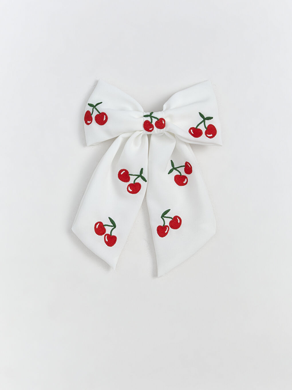 Karışık Fiyonk Detaylı Kiraz Baskılı Kız Çocuk Toka