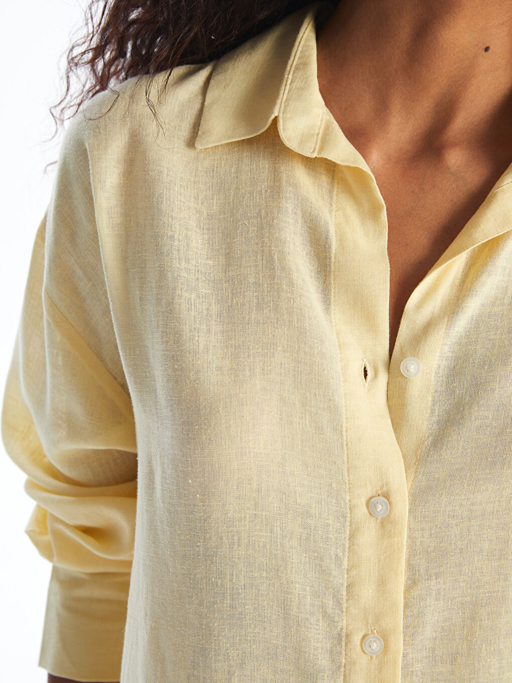 Oversize Linen Blend Women's Shirt-2