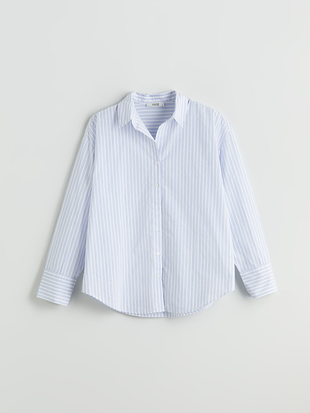 Striped Oversize Poplin Women's Shirt-4