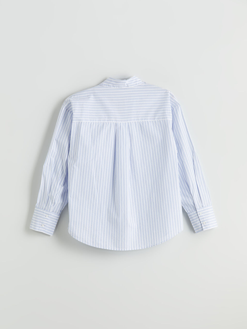 Striped Oversize Poplin Women's Shirt-5