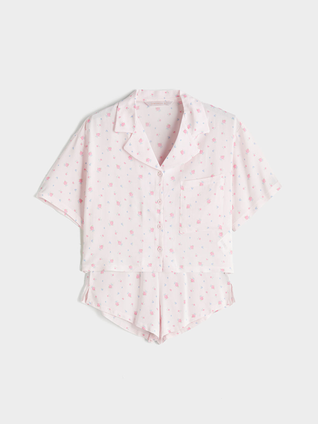 Pembe Kadın Şortlu Pijama Takımı Anne Kız Kombini-4